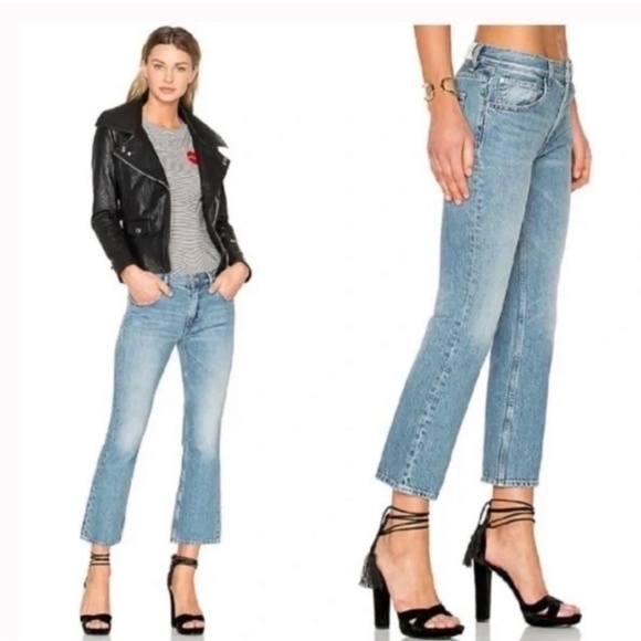 IRO Fitte Freya Cropped Flare Denim Jeans Sz 27 - Picture 1 of 12